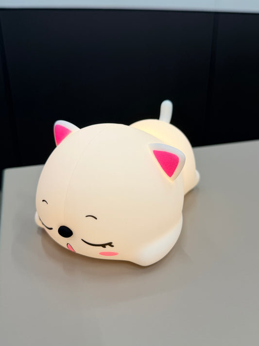 Silicone Lying Cat Night Light